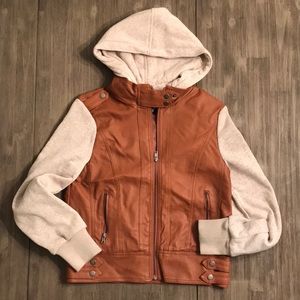 Ambiance brown faux leather jacket size Medium